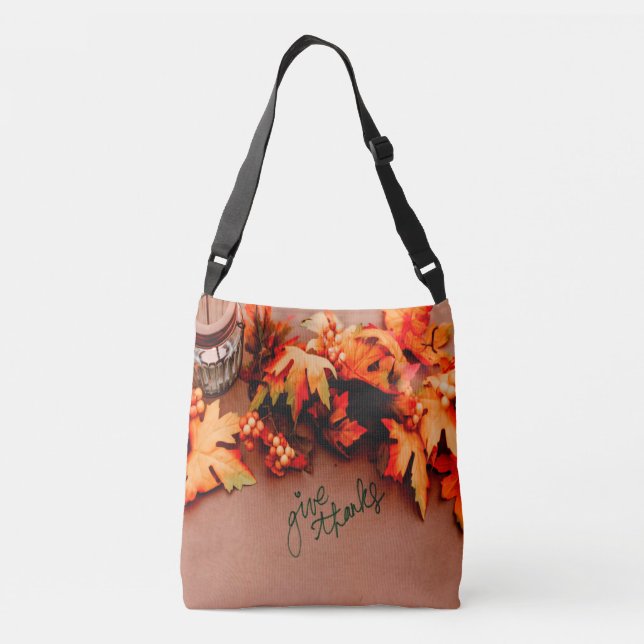 Sac Ajustable Remerciez-nous avec les feuilles de automne Thanks (Dos)