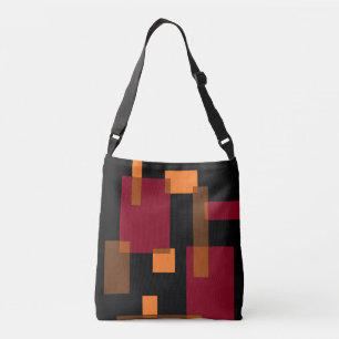 Sac Ajustable Résumé géométrique Rouge Orange Brown Noir