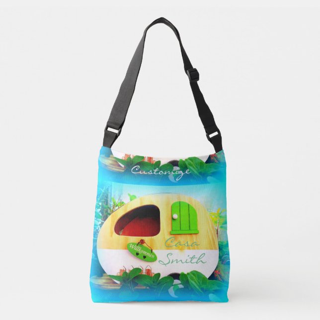 Sac Ajustable Rétro campeur vintage customisé (Devant)