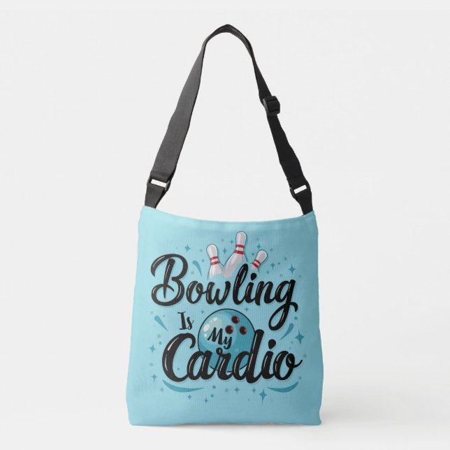 Sac Ajustable Retro Neon "Bowling Is My Cardio" Funny Bowling (Devant)