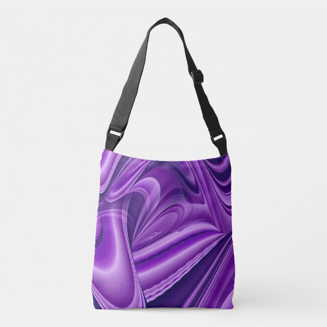 Sac Ajustable Rêves arc-en-ciel à fleurs violettes (Devant)