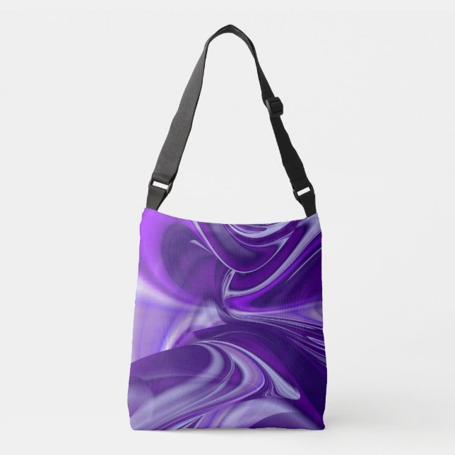 Sac Ajustable Rêves arc-en-ciel à fleurs violettes (Devant)