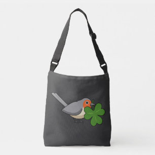 Sac Ajustable Robin mignon avec Shamrock en caricature