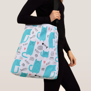 Sac Ajustable Robin Oeuf Bleu Cute Chat Motif