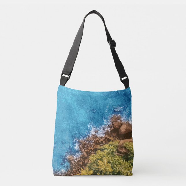 Sac Ajustable Rochers dans la mer, vue au-dessus 1 (Devant)