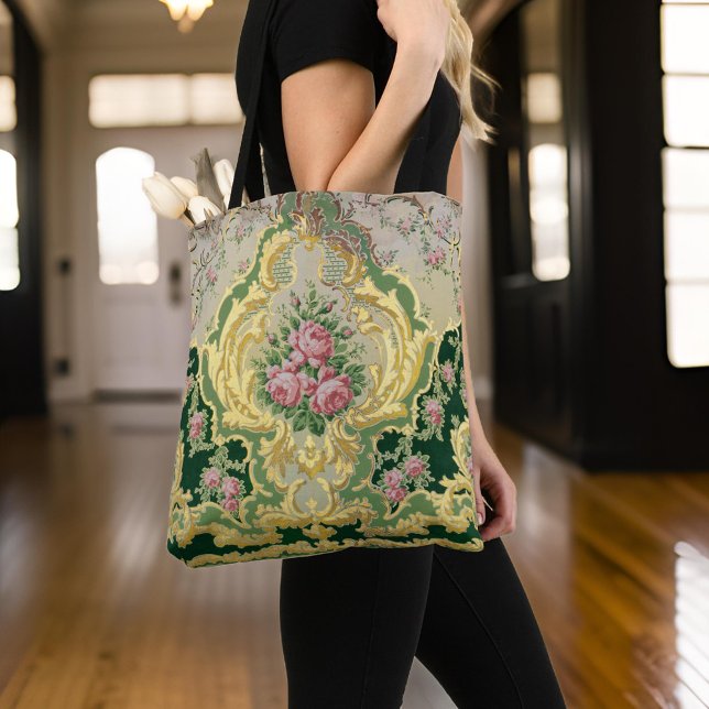 Sac Ajustable Rococo baroque élégant rose Roses Gold City (Baroque Rococo Stylish Pink Roses Gold City Crossbody Bag Home)