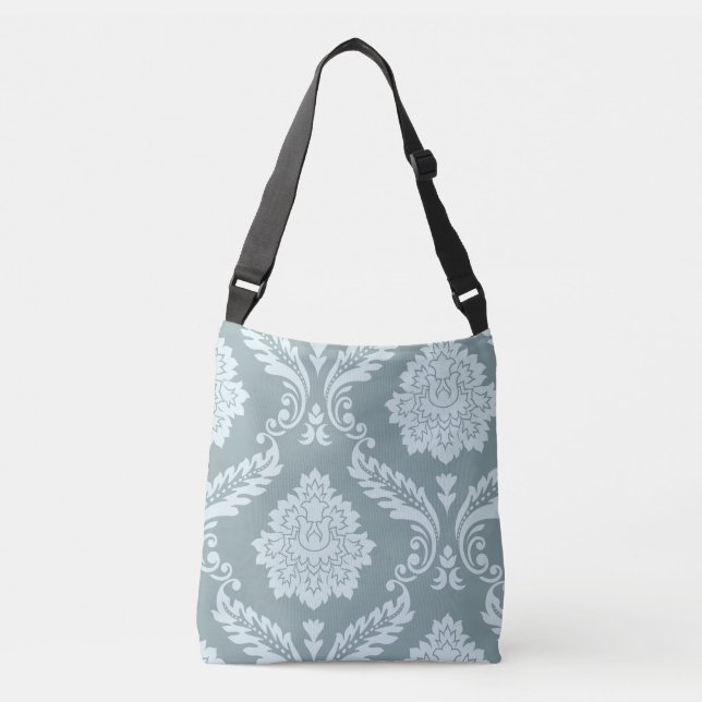 Sac Ajustable Rococo Damask Art I Duck Egg Blue+Teal (Devant)