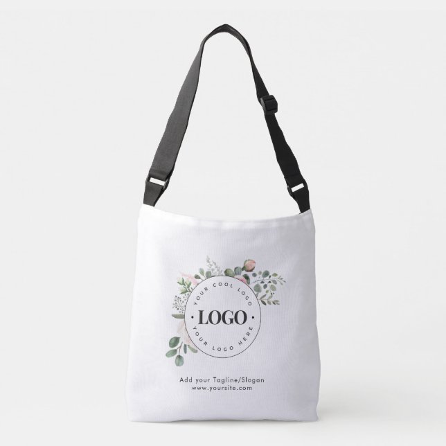 Sac Ajustable Rond Cercle Custom Company Logo Floral Green (Devant)