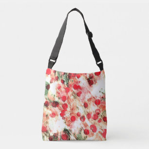 Sac Ajustable Rose Rouge Pailleté Grunge