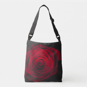 Sac Ajustable Rose rouge sur effet vintage arrière - plan noir