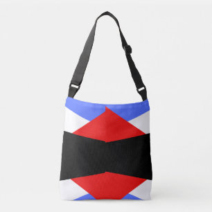 Sac Ajustable Rouge & Bleu moderne & noir & blanc bloc de couleu