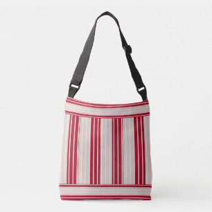 Sac Ajustable Rouge cerise avec rayures blanches