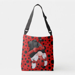 Sac Ajustable Rouge Gnome avec Pois noirs