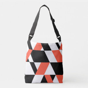 Sac Ajustable Rouge-noir, moderne, tendance, conception géométri