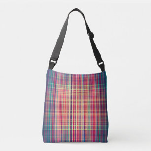 Sac Ajustable Rouge vintage rayures rugueuses motif