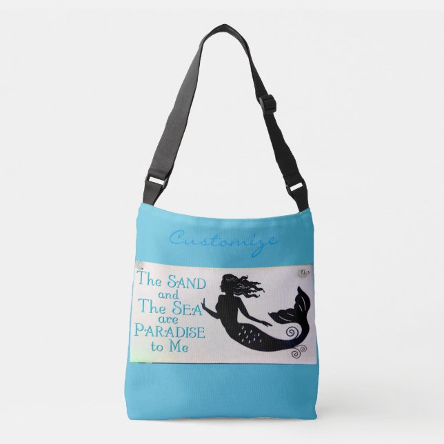 Sac Ajustable sable de sirène et bleu de mer (Devant)