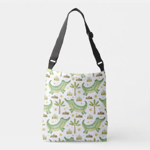 Sac Ajustable Safari africain : Crocodile et palmiers aquarelles
