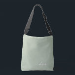 Sac Ajustable Sage Green Minimaliste Moderne Monogramme Élégant<br><div class="desc">Découvrez notre collection moderne minimaliste de monogramme Sage Green : Élégez votre esthétique avec une sophistication sereine et une élégance intemporelle. Notre collection présente des designs minimalistes dans une teinte verte sage et tranquille, complétés par des monogrammes raffinés adaptés à votre style personnel. De la papeterie polie aux accessoires polyvalents,...</div>