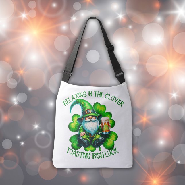 Sac Ajustable Saint Patrick Gnome mignonne avec bière | (Créateur téléchargé)