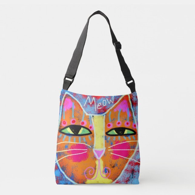 Sac Ajustable Salut ! Visage Abstrait de chat (Devant)