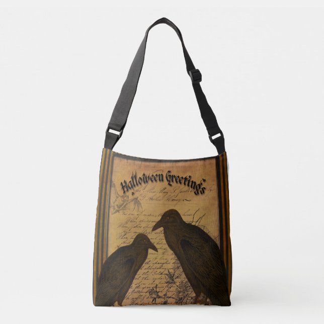 Sac Ajustable Salutations d'Halloween - Corneilles (Devant)