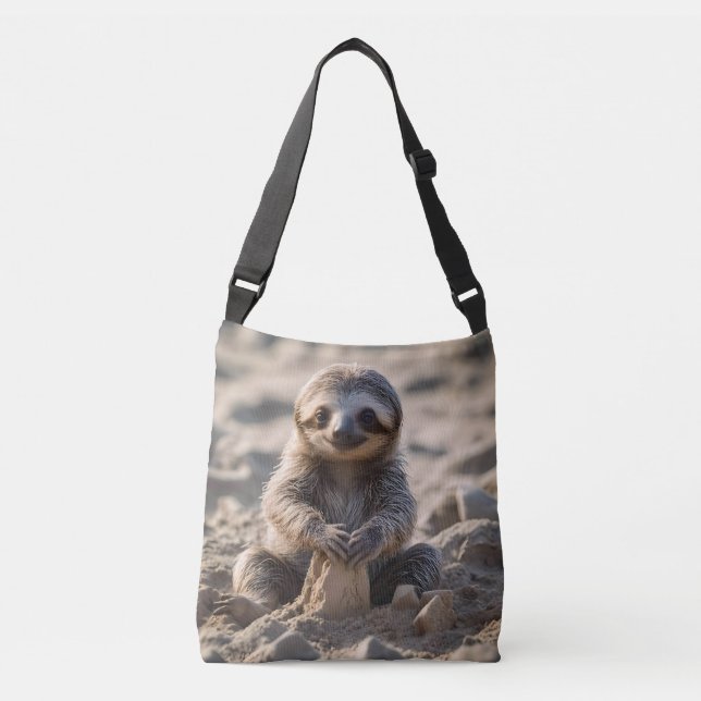 Sac Ajustable Sandy Shores : bébé paresseux construisant des châ (Devant)