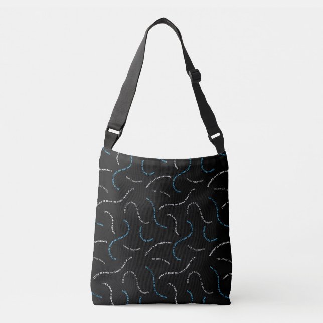 Sac Ajustable Sans prix | motif de texte Wavy Abstrait (Devant)