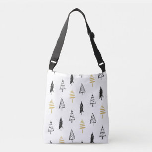 Sac Ajustable Sapin de Noël moderne motif noir or