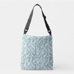 Sac Ajustable Sauge pâle vert/bleu clair avec plumes blanches