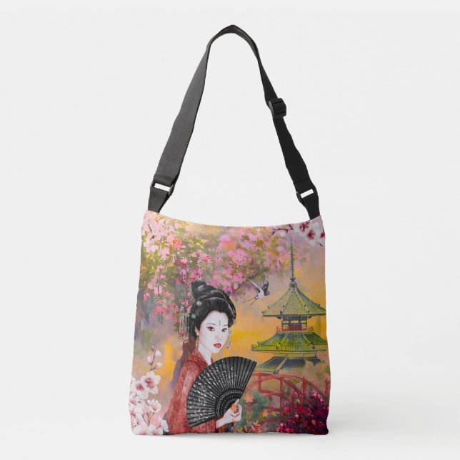 Sac Ajustable Scène Japonaise Avec Une Femme (Devant)