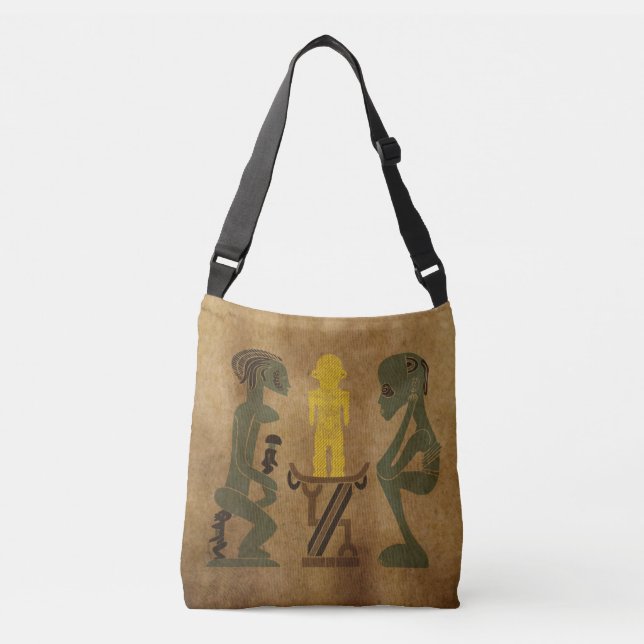 Sac Ajustable Scène tribale africaine abstraite (Devant)