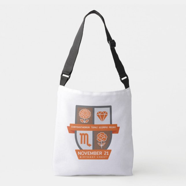 Sac Ajustable Scorpio Birthday Crest™ for November 1-21 (Devant)