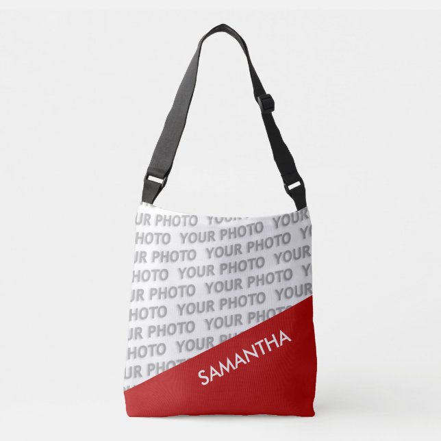 Sac Ajustable SEULS RECTANGLES DE COULEUR - rouge + vos idées (Devant)