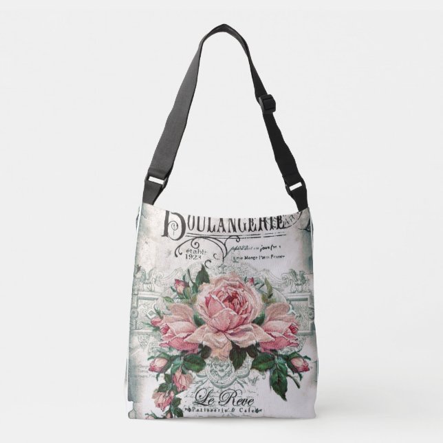 Sac Ajustable shabby chic, decoupage, victorian, french chic, pa (Devant)