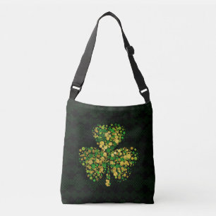 Sac Ajustable Shamrock irlandais décoratif - or et vert de