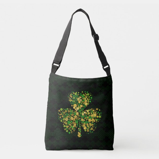 Sac Ajustable Shamrock irlandais décoratif - or et vert de (Devant)