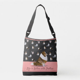 Sac Ajustable Shetland Sheepdogs, Une étagère de sable, noir e