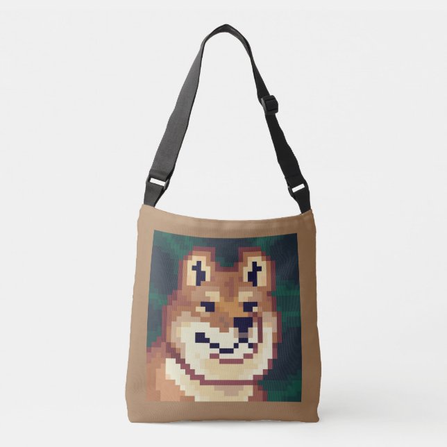 Sac Ajustable Shiba bag pixel art (Devant)