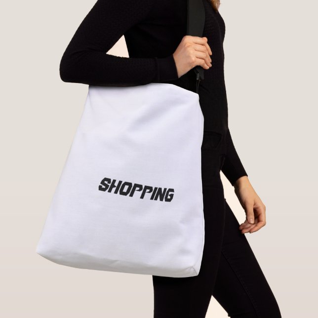 Sac Ajustable Shopping Imprimé Couleur Noire Texte Cadeaux de fe (De près)