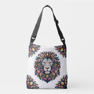 Sac Ajustable Silhouette de Lion Floral