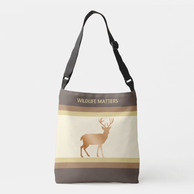 Sac Ajustable Silhouette de renne sur tons ivoire et marron (Dos)