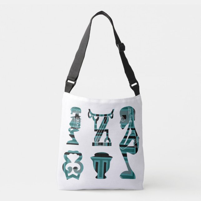 Sac Ajustable Silhouette tribale africaine abstraite moderne (Devant)