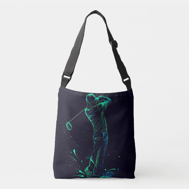 Sac Ajustable Silhouette verte minimaliste Golfer (Devant)