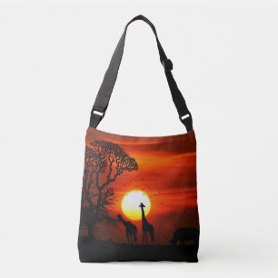 Sac Ajustable Silhouettes africaines d'animal de coucher du