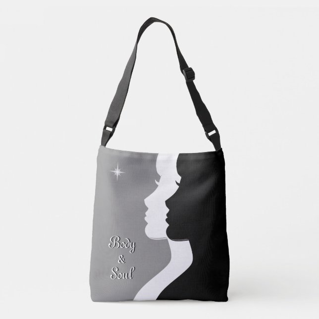 Sac Ajustable Silhouettes de femme corps et âme sur gris (Dos)