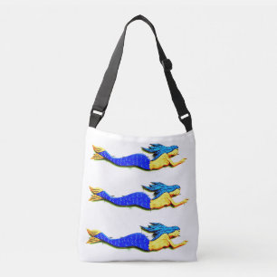 Sac Ajustable sirènes bleu-coupées la queue de natation