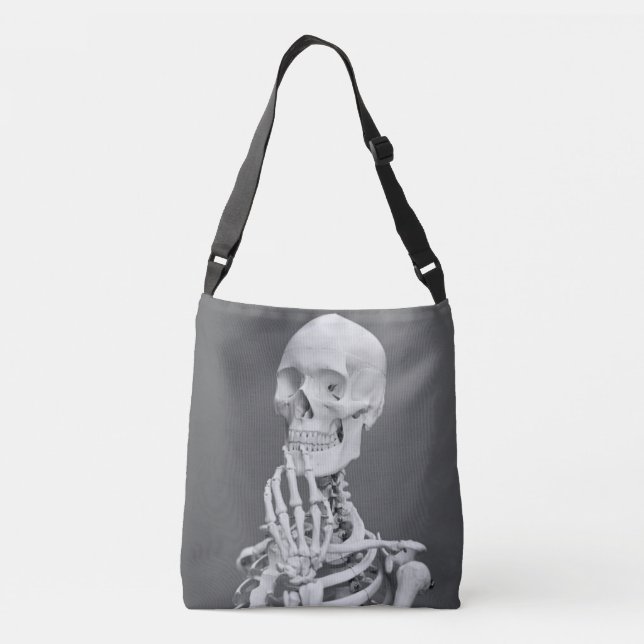 Sac Ajustable Skeleton Skeleton Halloween gris noir et blanc (Dos)