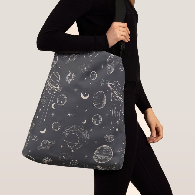 Sac Ajustable Sky Motif Night Moon Stars Sun Celestial Fourre-to (De près)