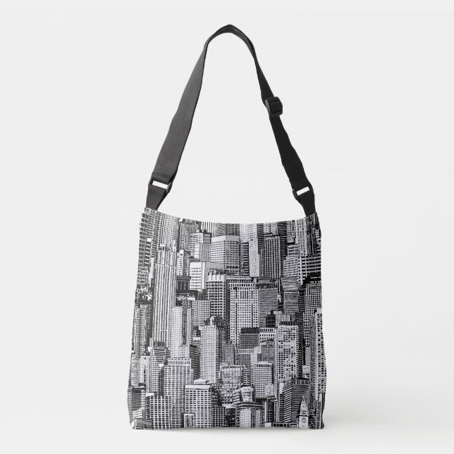 Sac Ajustable Skyscraper City Texture Isométrique sans fil (Devant)