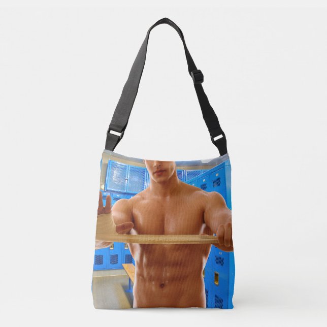Sac Ajustable SlipperyJoe homme musclé abs vestiaire pièce carre (Devant)